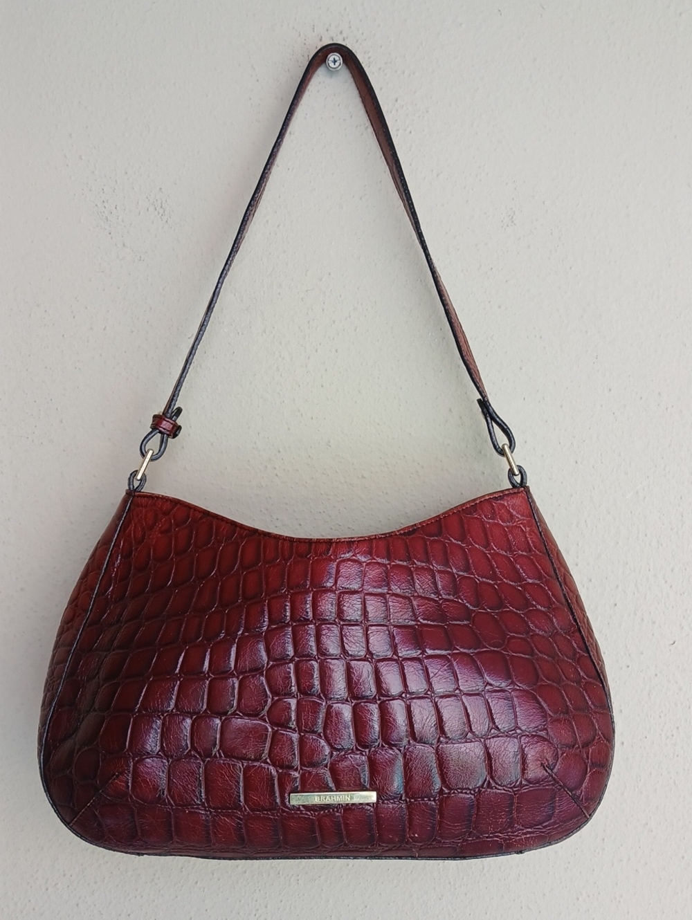 Brahmin Red Heather shoulder bag